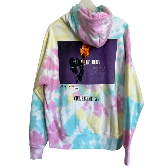 Civil Regime Tie Dyed Hoodie Sweatshirt - Picture 7 of 14